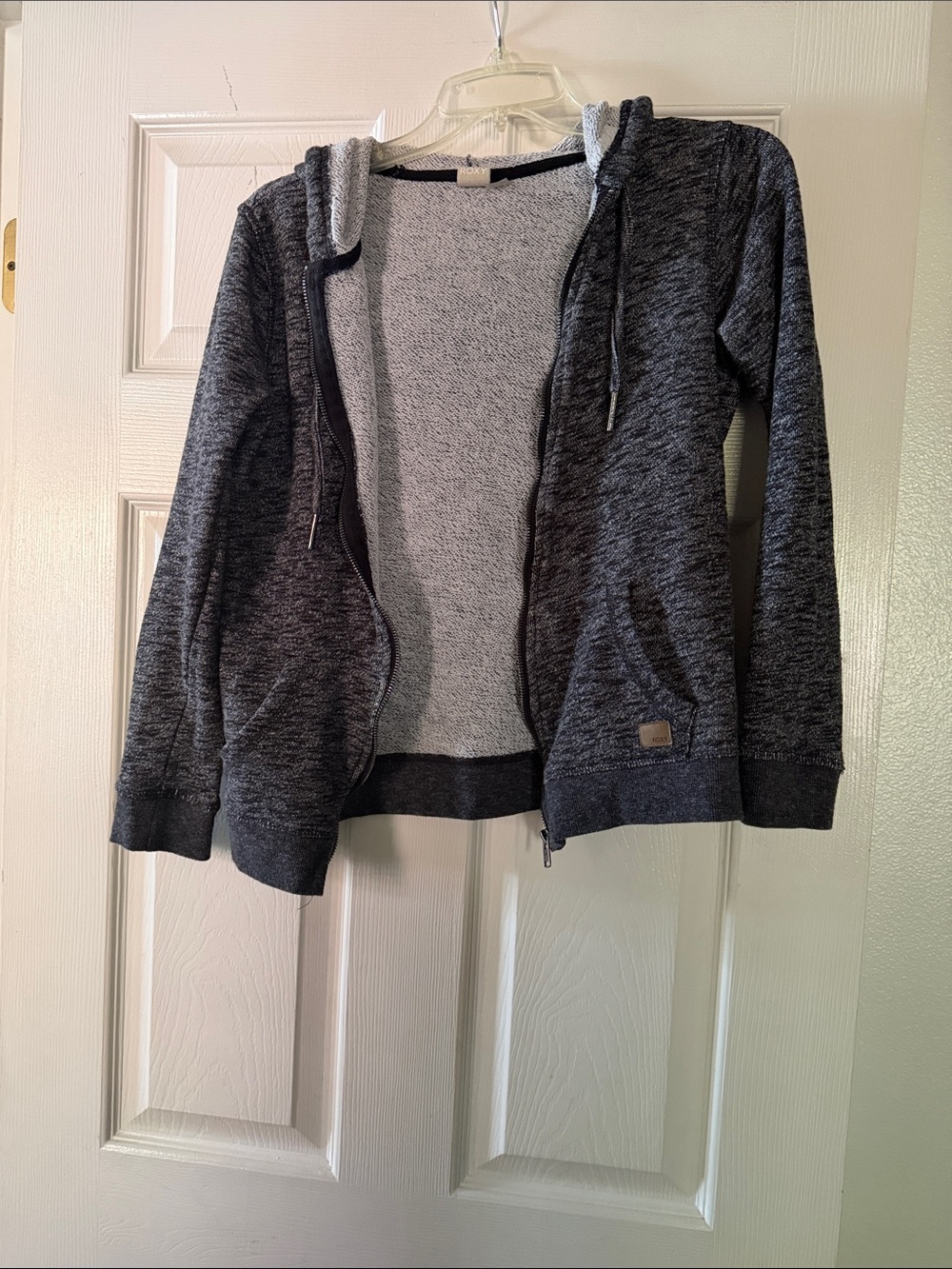 Roxy Women's Dark Heather Gray Zip-Up Hoodie